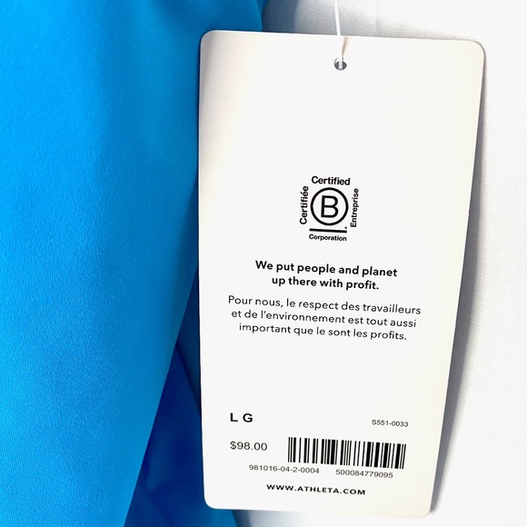 Athleta Malibu One Piece Swimsuit Blue - Picture 7 of 9